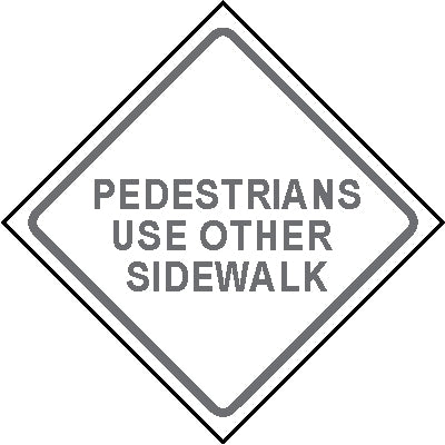 Pedestrians Use Other Sidewalk