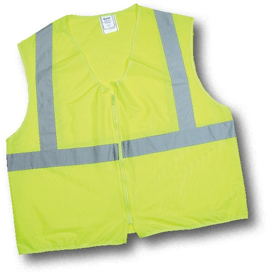 ANSI Class 2 Lime Solid Non Durable Flame Retardant Vest