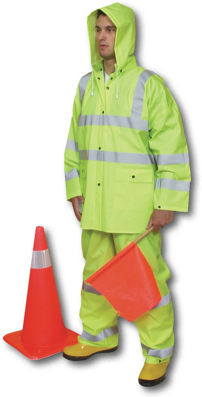 ANSI Class 3 Three Piece PVC Rainsuit